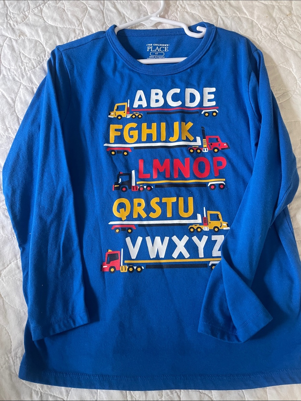 The Children's Place Royal Blue Alphabet Truck Long Sleeve Tee